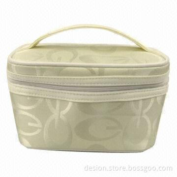 Polyester Cosmetic Bag, Made of Quilted Cotton Fabric, Customized Sizes and Designs Accepted